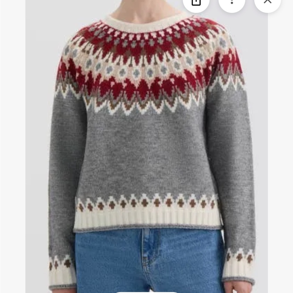 Hunter Sweater Jacquard Crewneck Sweater Size XL‎ NWT